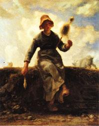 Jean Francois Millet The Spinner, Goat-Girl from the Auvergne china oil painting image